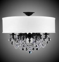 American Brass & Crystal FM6521-A-01G-PI-GL - Six Light Semi Flush Mount